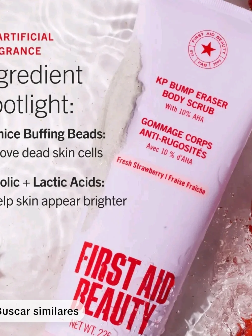 First Aid Beauty KP Bump Eraser Body Scrub - Light Pink Tube